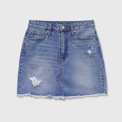 Women's High-Rise Mini Jean Skirts 