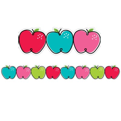 Creative Teaching Press Doodle Apples EZ Border, 48 Feet (Pack of 6)