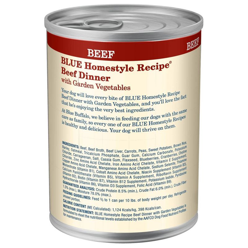 Blue Buffalo Homestyle Recipe Natural Wet Dog Food - 12.5oz, 3 of 6