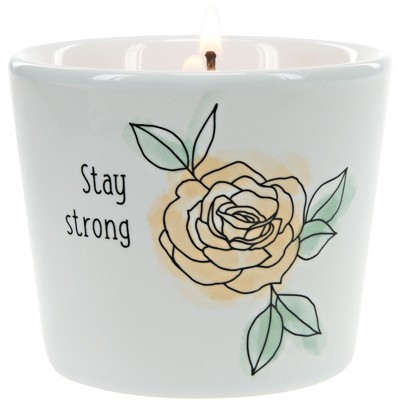 Pavilion Gift Company - Stay Strong - 8 oz - 100% Soy Wax Candle Scent: Tranquility - Flame Candles