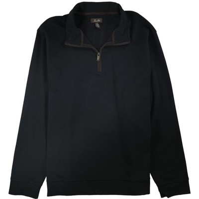 Tasso Elba Mens Piped 1/4 Zip Pullover Sweater