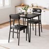Dining Table for 2, Small Square kitchen Dinner Table Set for 2,Space Saving Wood Modern Dinette With Upholstered,3 Piece - 2 of 4