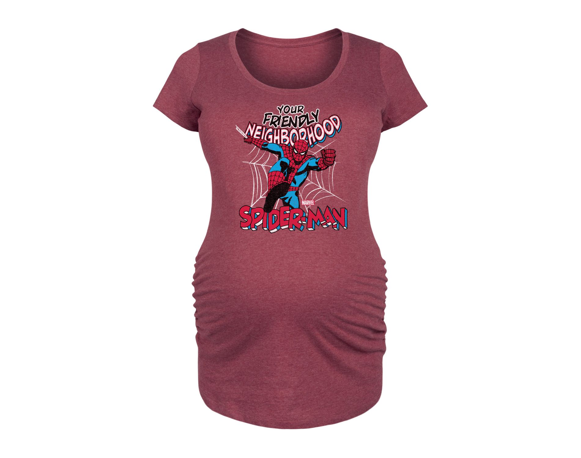 Women's Marvel Friendly Neighborhood Spider-Man  - Heather Burgundy - 2 X-Large