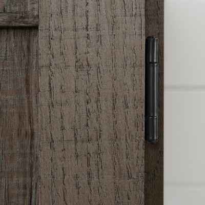 Cottage Charm Fall Oak Vertical Dresser with Deep Drawers and Shelves