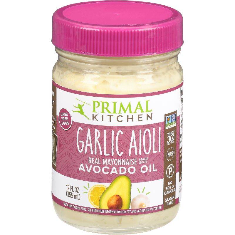Primal Kitchen Garlic Aioli Mayo with Avocado Oil -12 fl oz, 1 of 12