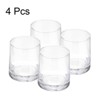Unique Bargains Clear Glass Heavy Base Whiskey Glasses 4 Pcs - 3 of 4