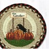 Earth Rugs Pumpkin Patch Printed Round Trivet 10"x10" – Autumn Braided Jute Hot Pad - 2 of 3
