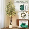 homfan Artificial Eucalyptus Tree, Tall Fake Artificial Plant with White Planter，Large Faux Floor Plant Artificial Trees for Home Decor Indoor - 2 of 4