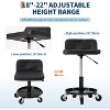 Rolling Garage Stool, Adjustable Height Shop Stool with Padded Seat, 3" Lockable Wheels, Utility Tray, 300LB Capacity - 2 of 4