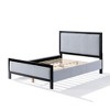 NicBex Queen Size Upholstered Bed Frame with Fluffy and Soft Headboard,Platform Bed Frame with Wood Slats Support,Noise-Free,Easy Assembly,Gray+Black - 3 of 4