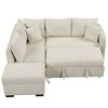 NicBex Modern Pull Out Sofa Bed Convertible Sleeper Sofa with Storage Ottoman and USB Ports for Living Room - 4 of 4