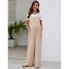 Clearlove Maternity Jumpsuit Women's Casual Sleeveless Tie Loose Jumpsuit With Pockets - 2 of 4