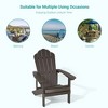 Sonkuki Faux Wood Adirondack Chair with High Back and Wide Seat - 3 of 4
