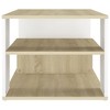 vidaXL Coffee Table White and sonoma oak Engineered wood Medium - 4 of 4