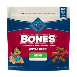 Blue Buffalo Beef Flavored Dog Biscuits Dog Treats - 12oz