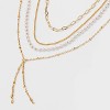 Pearl and Chain Multi-Strand Necklac - A New Day™ Gold: Nickel-Free Metal, Lobster Claw Clasp, 24" Length - 4 of 4