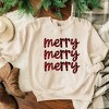 Simply Sage Market Women's Graphic Sweatshirt Buffalo Plaid Merry Stacked - 2 of 2