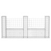 vidaXL Gabion Wall with Covers Galvanized Steel 118.1"x11.8"x19.7" - 4 of 4