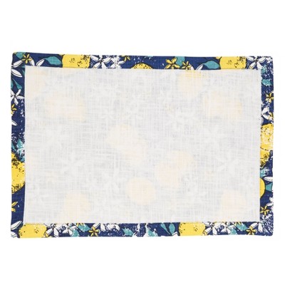 Lemon Design Cotton Rectangle Placemats Set of 4