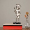 TopComfy Decorative Object Aluminium Sculpture on Base for Modern Home Office Decor, Silver, 5"*5"*13" - 2 of 4