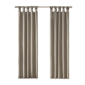 DSVIMOY Curtain Panels, Twist Tab Total Blackout Window Curtain Panel, Pewter, 84"*50"*0.13" - 1 of 4