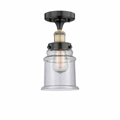 Canton - 1 Light Semi-Flush Mount In Industrial Style-11 Inches Tall and 6 Inches Wide
