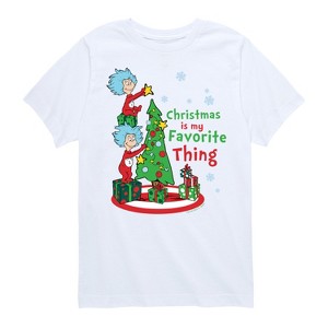 Boys' - The Cat in the Hat - Christmas Is A Family Thing Short Sleeve Graphic T-Shirt - 1 of 4