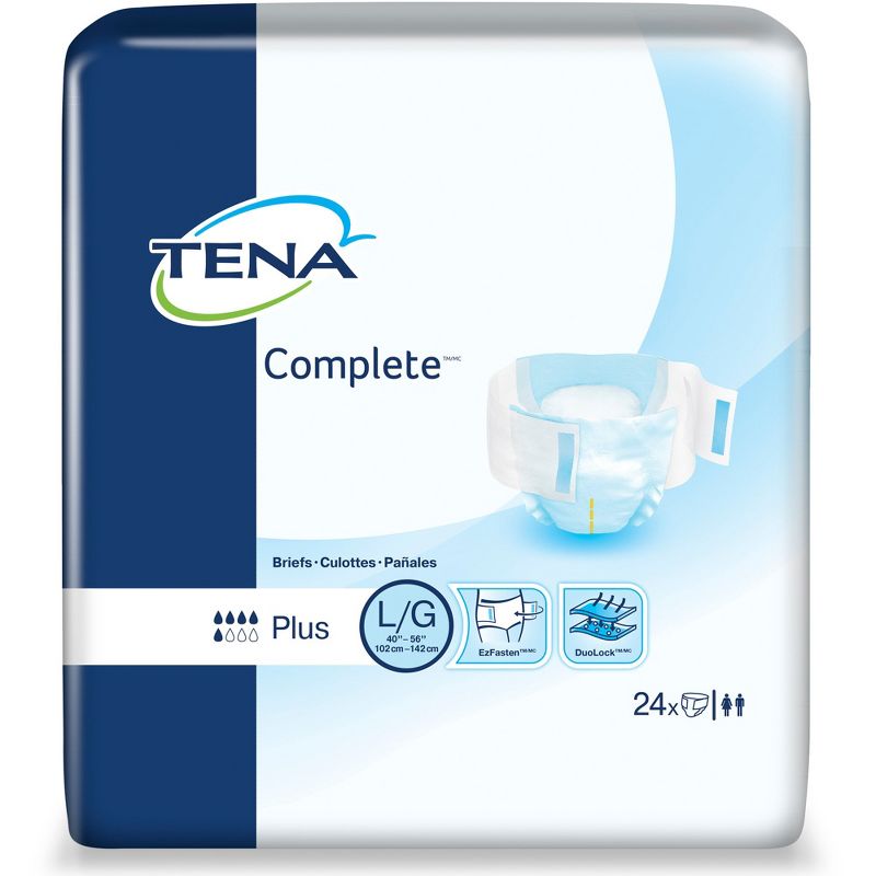 TENA Complete Incontinence Briefs for Adults, Moderate Absorbency, 2 of 5