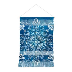 Sunshinecanteen Flores Cyan Large Portrait 22" x 31 1/2" Fiber Wall Hanging - Society6 - 1 of 3