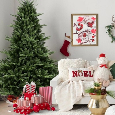 NAYSAYE Christmas Tree Stand 7.5FT Full Shaped Tree with Realistic Branches for Large Space Christmas Decorations, Green, 69"*90"*38.72"