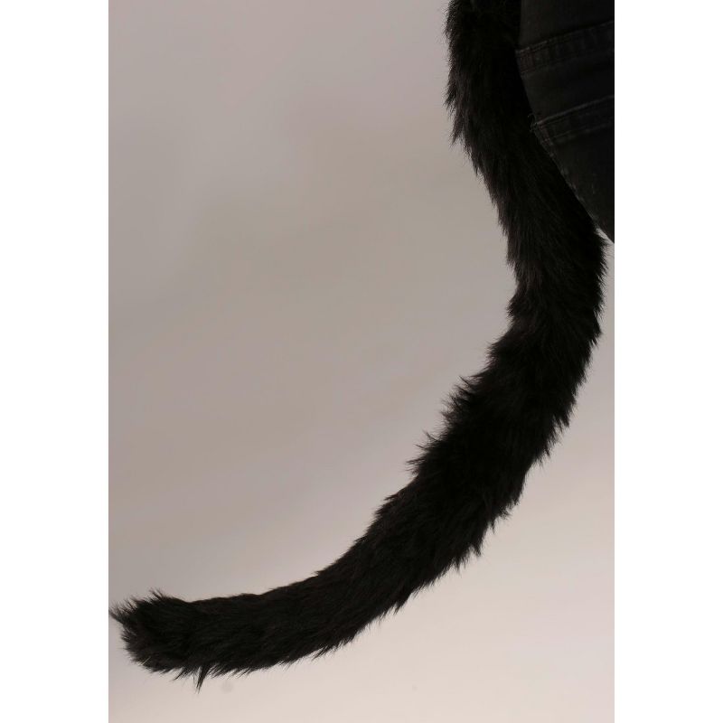 HalloweenCostumes.com    Cat Plush Headband & Tail Costume Kit, Black, 3 of 6