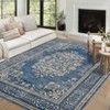 Coolmee Bohemian Vintage Runner Rug for Hallway,Machine Washable Carpet Runners Kitchen Floor Mat for Entryway Bedroom LaundryBlue - 3 of 4