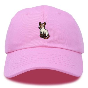 Dalix Siamese Cat Embroidered Cotton Dad Hat Adjustable Casual Baseball Cap for Cat Lovers Womens - 1 of 4