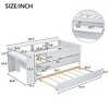 PAGED Twin Size Daybed Modern Wooden Bed Frame with Shelves and 2 Drawers for Bedroom and Living Room - 4 of 4