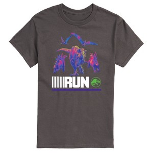 Men's - Jurassic Park - Run Infared Dinos Short Sleeve Graphic T-Shirt - 1 of 4