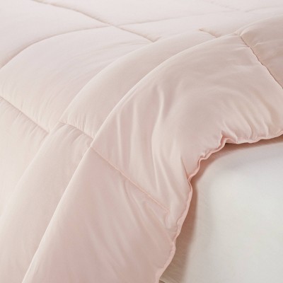 Blush Twin Microfiber Comforter and Sham Set