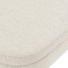 Oval Storage Bench, 43.5" Ottoman Bench with Solid Wood Legs, Linen Fabric Upholstered Entryway Bench, Shoe Benches for Living Room/Bedroom - 3 of 4