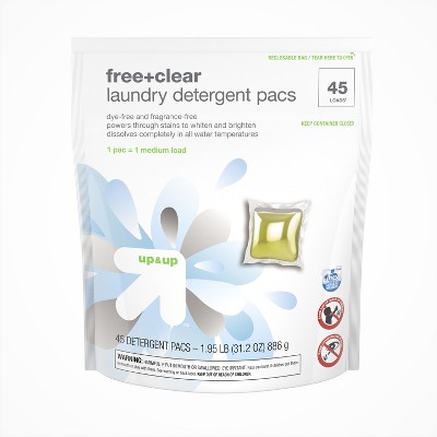 Free & Clear Single Dose Laundry Detergent Pacs 45ct - up & up™