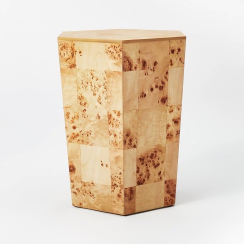 Ogden Burled Wood Accent Table, Burl Wood Accent Table