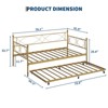 Coucheta Twin Daybed with Trundle, Metal Frame & Steel Slat Support, Multifunctional for Bedroom, Living Room, Guest Room - 4 of 4