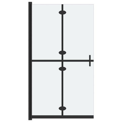 vidaXL Walk-In Shower Wall, Folding Design, Frosted ESG Glass, Space-Saving Bathroom Partition, 31.5
