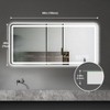 28"x60" LED Vanity Mirror Anti-Fog Dimmable Shatter-Proof Tempered Glass Bathroom Decor - 4 of 4