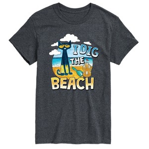 Men's - Pete the Cat - I Dig The Beach Short Sleeve Graphic T-Shirt - 1 of 4