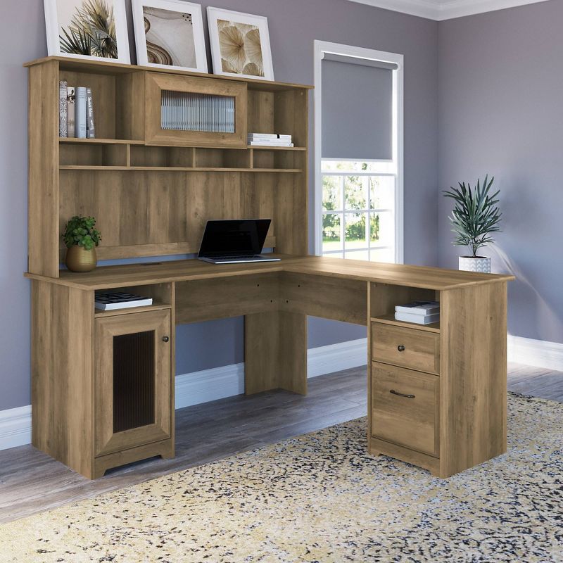Cabot 60W L Shaped Computer Desk with Hutch - Bush Furniture, 3 of 10