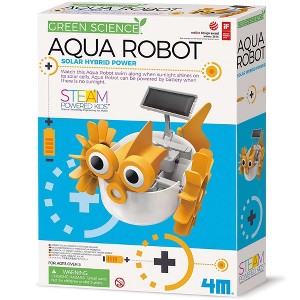 4M: Green Science Aqua Robot - DIY Swimming Fish Toy, Solar & Battery Power - 1 of 4