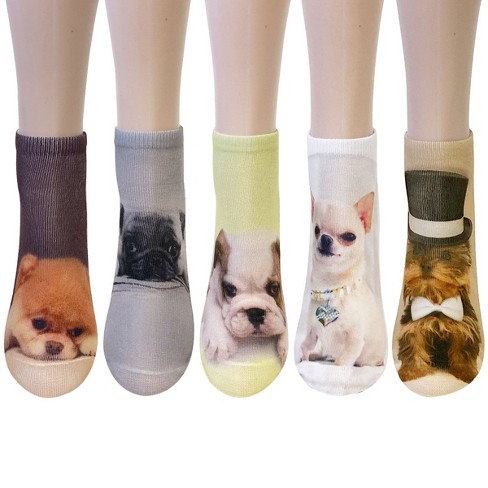 Wrapables 3D Novelty Funny Ankle Socks, Puppy Love - image 1 of 3