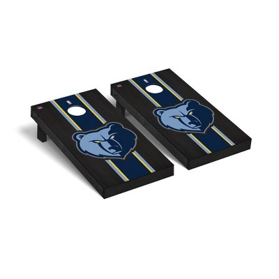 NBA Memphis Grizzlies Premium Cornhole Board Onyx Stained Stripe Version
