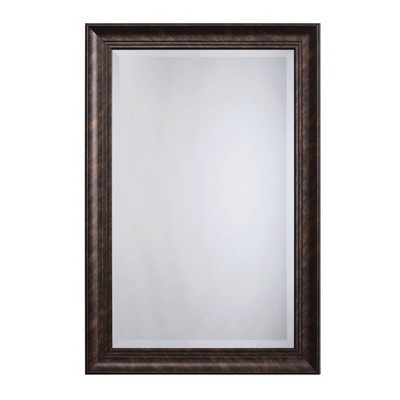 Decorative Wall Mirror with Beveled Edge Tan - Yosemite Home Decor