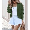 Clearlove Women's Cropped Drop Shoulder Cardigan Long Sleeve Open-Front Knit Shrug Jacket - 3 of 4