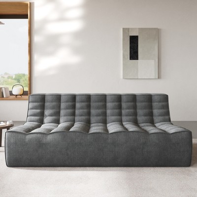 Lazy Floor Sofa Couch,82.68" Bean Bag Chair,Fireside Chair,3 Seater Couch, Corner Relax Sofa Couch for Apartment,No Assembly Needed